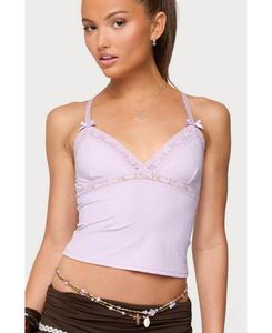 Женская майка Fran Lacey с V-образным вырезом Edikted, Lilac