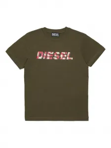 Декорированная футболка Diesel Kids, зеленый