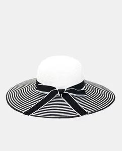 Двухцветная бумажная шляпа с бантом и фактором защиты UV500 Illums, белый