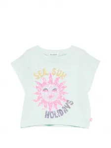 Футболка с графическим принтом и пайетками Billieblush, зеленый