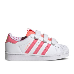 Кроссовки Adidas SUPERSTAR SHELL TOE LITTLE KID 'VALENTINE'S DAY', белый