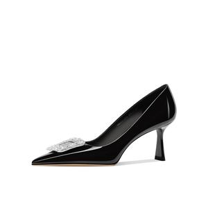 Женские туфли на тонком каблуке и высоком каблуке Shesrim, Black