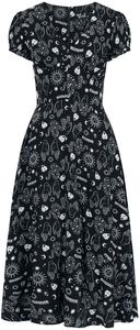 Длинное платье Hell Bunny Hello Goodbye Dress, черно-белый