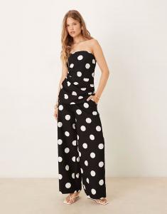 Льняные брюки Marielle, широкие, черного цвета Nobody'S Child