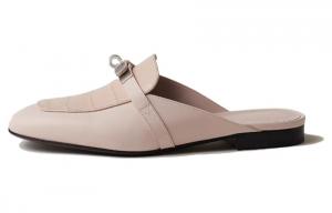 Закрытые тапочки HERMES женские розовые