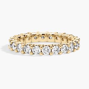 Кольцо с бриллиантами Luna Diamond Eternity из 14-каратного желтого золота (2 карата Tw. - HI / SI1-SI2) Blue Nile