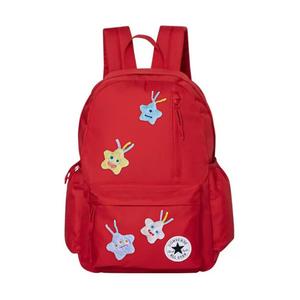 Converse Полиэстеровый рюкзак средний размер унисекс красный, Five-Pointed Quirky Pattern