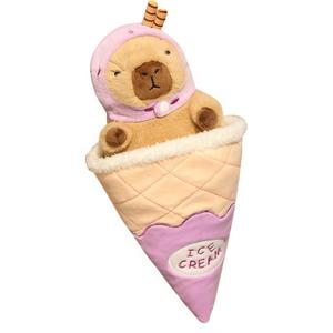 Летняя коллекция плюшевых кукол капибара с мороженым, высота 33 см Runcan