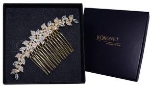 Золотой свадебный гребень ASTRID