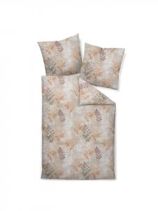 Постельное белье бежевого, ржавого и оранжевого цветов Janine, 155 x 220 + 80 x 80 см