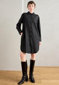 Платье Marc O'Polo SHIRT DRESS ROUND HEM CHEST POCKET COLLAR LONG SLEEVE SOLID, Rinse Wash Denim/Dark-Blue Denim