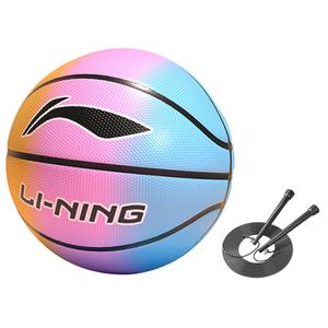 LINING Резиновый баскетбольный мяч pink yellow blue размер 7 тренировочный unisex