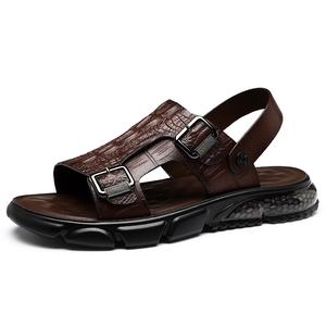 Tonlion Пляжные сандалии мужские черно-бело-коричневые белые, цвет White