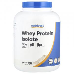 Nutricost, Изолят сывороточного протеина, без добавок, 2268 г (5 фунтов)