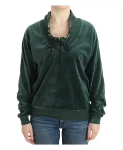 Элегантный зеленый пуловер с декором из страз. Roberto Cavalli, зеленый