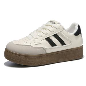 Низкие женские скейтерские кеды Little Red Man, Ecru