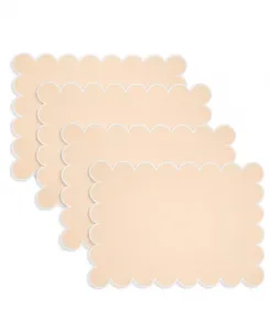 Салфетки с бортиком из эко-гребешка, набор из 4 шт. Saro Lifestyle, blush