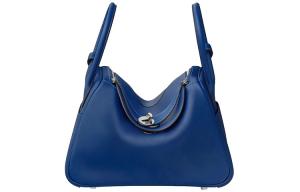 Сумка через плечо Lindy Swift из телячьей кожи, унисекс, королевский синий/мятно-зеленый HERMES