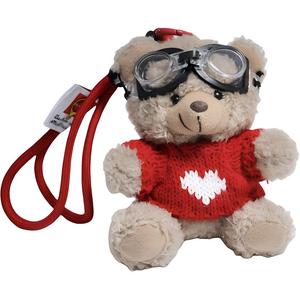 Плюшевый кулон Pilot Bear Dolls высотой 11 см ROUERXIONG, красный