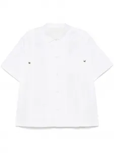 Рубашка со вставками SACAI, белый