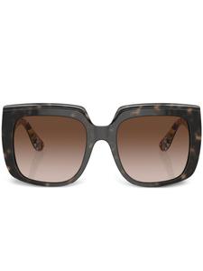 Солнцезащитные очки New Print в массивной оправе Dolce & Gabbana Eyewear, коричневый