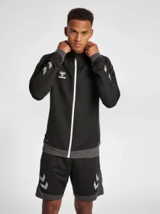 Куртка-Пиджак hmllead из полиэстера с застежкой-молнией, тренировочная куртка Hummel, Black