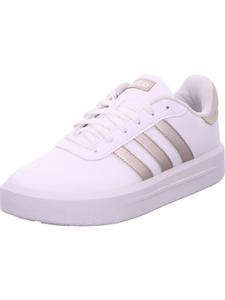Кроссовки на шнуровке adidas Lowtop-Sneaker Court Platform, цвет cloud white/champagne metallic/aluminium
