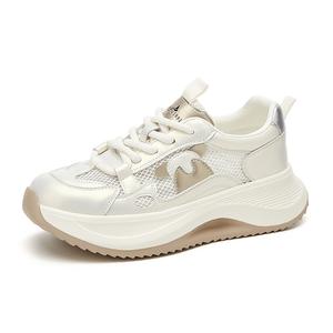 VAEL Амортизирующие нескользящие износостойкие дышащие низкие массивные кроссовки женские Gold, цвет Gold