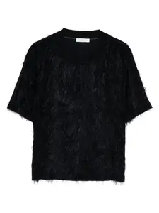 Футболка с короткими рукавами и бахромой Peserico, синий