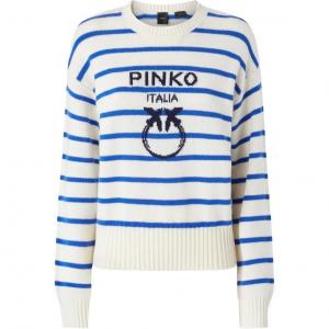 Свитер Love Birds с интарсией PINKO, белый