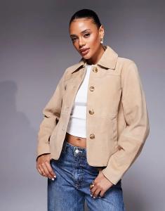 Пиджак River Island премиум-класса из натуральной замши светло-бежевого цвета