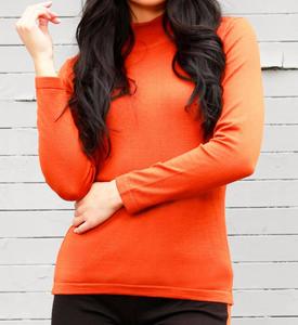 Топ с воротником-стойкой цвета ржавчины Angel Apparel, цвет rust