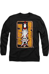 Футболка Atari Missile с длинным рукавом для взрослых Gildan, черный