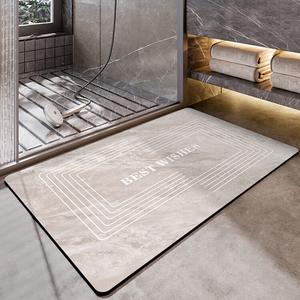 Dajiang Ковер 40х60 см из диатомита для ванной комнаты, быстросохнущий, впитывающий, нескользящий, Xingsha-Khaki