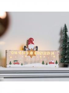 Profiline Адвент-календарь со светодиодной подсветкой, цвет «Натуральный/Разноцветный» - (Ш)40 x (В)21 см