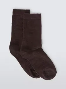 Носки John Lewis Merino Wool Rich Ankle, цвет chocolate