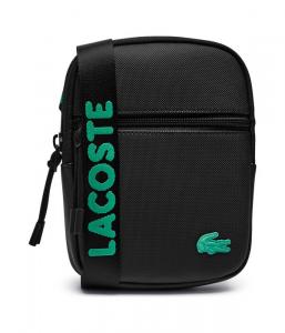 Сумка через плечо Lacoste, черный / зеленый