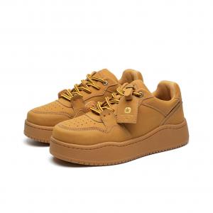 KACHILANG Высокие низкие скейтерские кроссовки Unisex желтые женские, цвет Yellow (Women's)