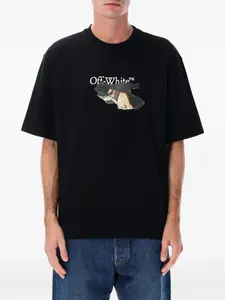 Футболка с принтом в виде стрелы OFF-WHITE, черный