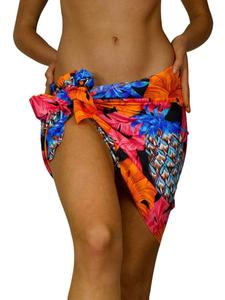 Шарф King Kameha Pineapple Hibiscus, темно-красный