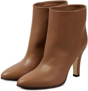 Женские ботильоны Tang'scuisins с закрытым носком из миндаля, на толстом каблуке, зимние, без застежки, короткие, для платья, формальные, рабочие, однотонные, размеры US 4-16, Brown