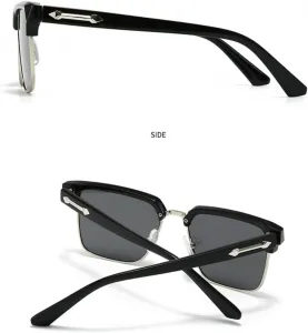 Классические солнцезащитные очки в полуободковой оправе для мужчин и женщин, в стиле ретро, ​​популярные черные, с защитой от УФ-излучения UV400 TKKTLLT, Tyj392-6