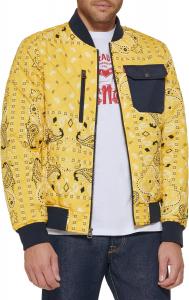 Мужская куртка-бомбер Levi's с ромбовидной стежкой, Yellow Bandana