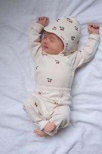 Боди для новорожденных NEWBORN BODY GOTS Konges Sløjd, бежевый