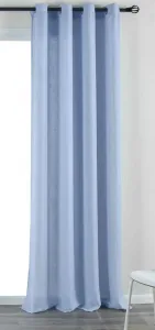 Штора на люверсах "Эссен" (Еда) 245x145 см, синяя, катионный подхват, льняная фактура, непрозрачная, светопропускающая, 210 г/м², 202430 Astek