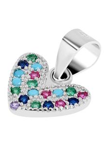 Adeliás Женский кулон - кулон в форме сердца из серебра 925 пробы