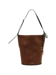 Сумка-ведро из замши Alaïa, коричневый