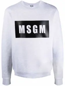Толстовка с логотипом MSGM, серый