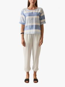 Топ с полосками из льна и пуговицами сзади James Lakeland, Multi