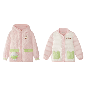 Куртка-пуховик x SEUNGYOUN KIM FW25 для детей 3-7 лет FILA KIDS, fragrant berry розовый